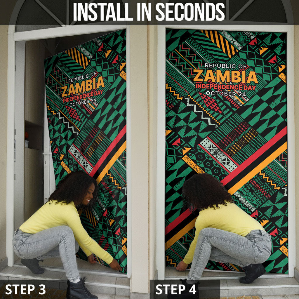 Zambia Victoria Falls Door Cover Indigenous Wild Animal Skins Tribal Patchwork
