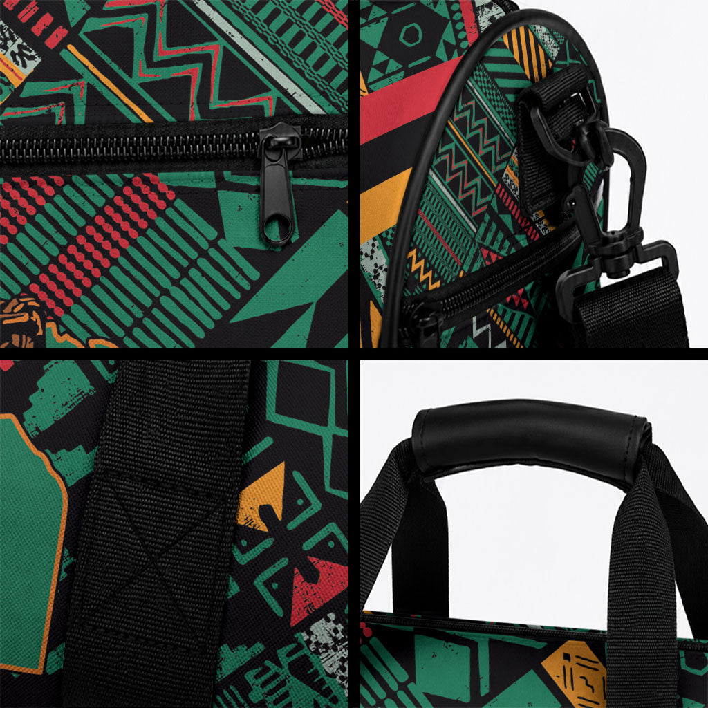 Zambia Victoria Falls Duffle Bag Indigenous Wild Animal Skins Tribal Patchwork