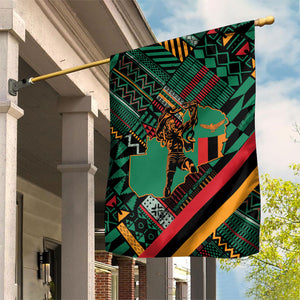 Zambia Victoria Falls Garden Flag Indigenous Wild Animal Skins Tribal Patchwork