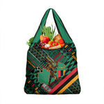 Zambia Victoria Falls Grocery Bag Indigenous Wild Animal Skins Tribal Patchwork