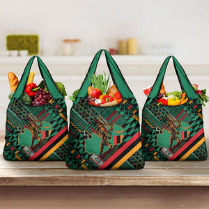 Zambia Victoria Falls Grocery Bag Indigenous Wild Animal Skins Tribal Patchwork