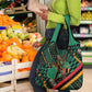 Zambia Victoria Falls Grocery Bag Indigenous Wild Animal Skins Tribal Patchwork