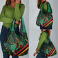 Zambia Victoria Falls Grocery Bag Indigenous Wild Animal Skins Tribal Patchwork