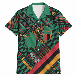 Zambia Victoria Falls Hawaiian Shirt Indigenous Wild Animal Skins Tribal Patchwork