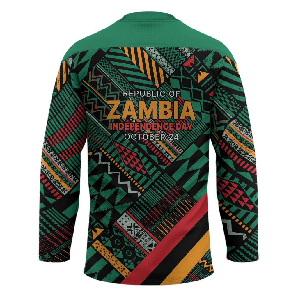 Zambia Victoria Falls Hockey Jersey Indigenous Wild Animal Skins Tribal Patchwork