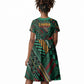Zambia Victoria Falls Kid Short Sleeve Dress Indigenous Wild Animal Skins Tribal Patchwork