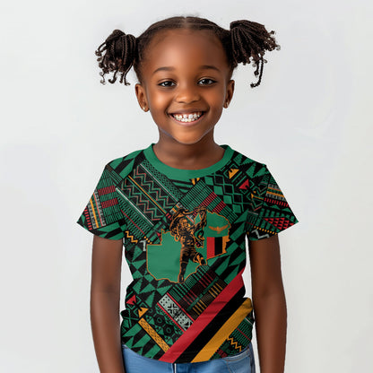 Zambia Victoria Falls Kid T shirt Indigenous Wild Animal Skins Tribal Patchwork