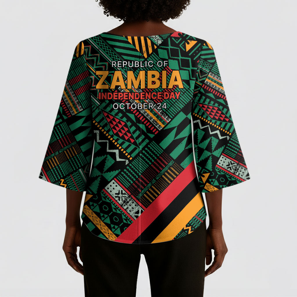 Zambia Victoria Falls Kimono Sleeve Blouse Indigenous Wild Animal Skins Tribal Patchwork