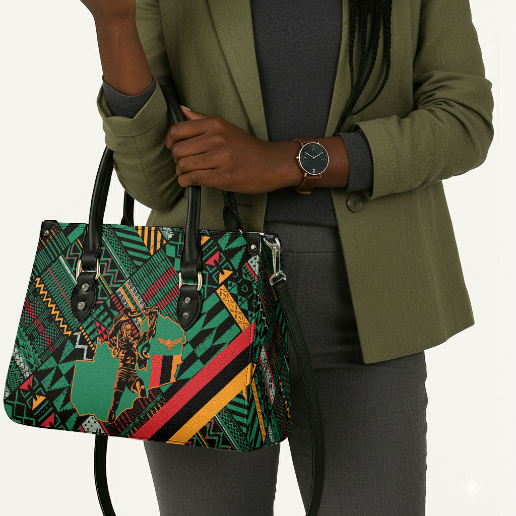 Zambia Victoria Falls Leather Bag Indigenous Wild Animal Skins Tribal Patchwork