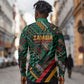 Zambia Victoria Falls Long Sleeve Button Shirt Indigenous Wild Animal Skins Tribal Patchwork