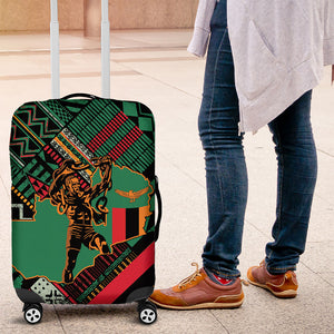 Zambia Victoria Falls Luggage Cover Indigenous Wild Animal Skins Tribal Patchwork