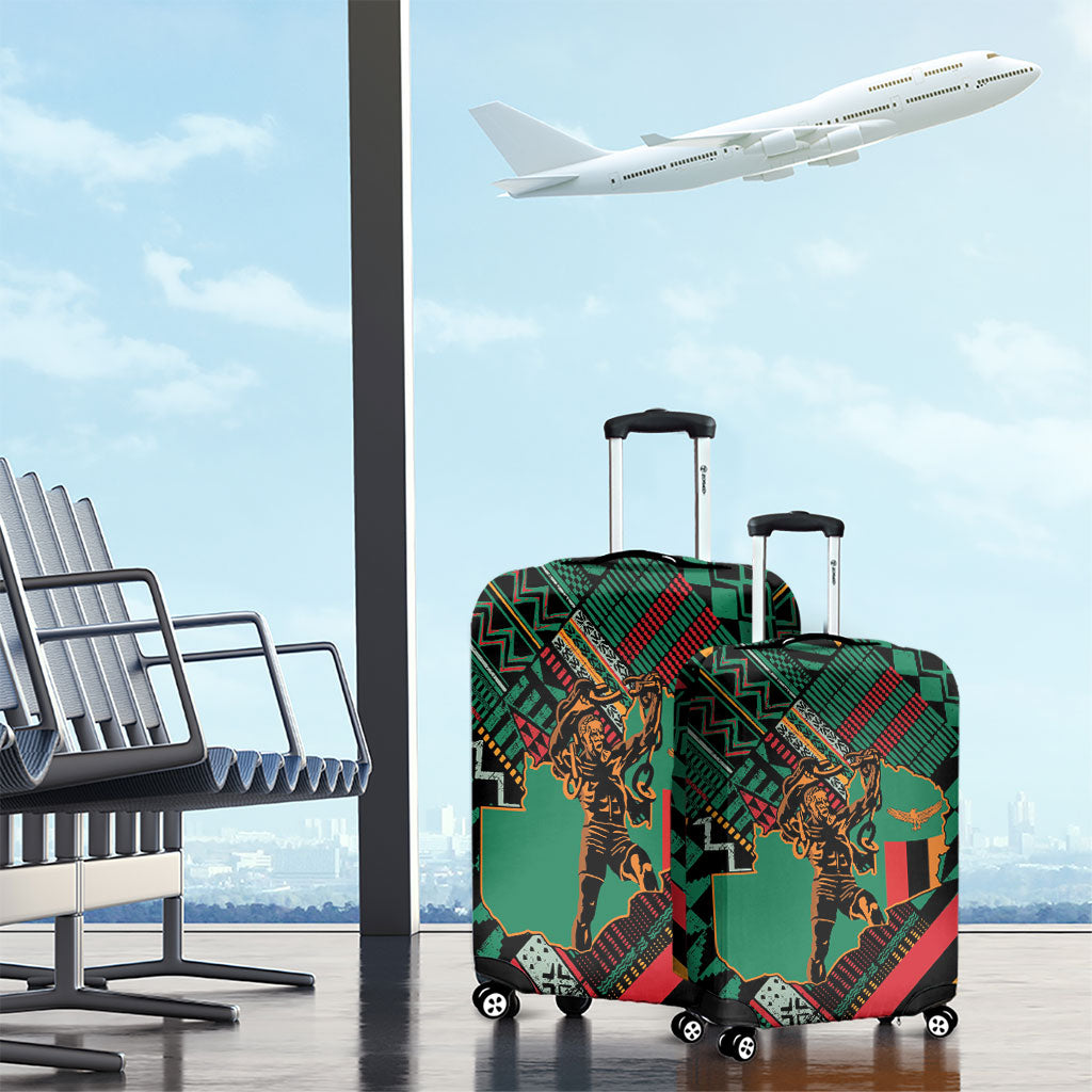 Zambia Victoria Falls Luggage Cover Indigenous Wild Animal Skins Tribal Patchwork