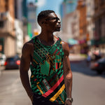 Zambia Victoria Falls Men Tank Top Indigenous Wild Animal Skins Tribal Patchwork