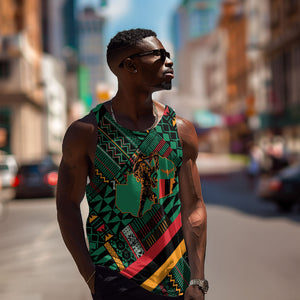 Zambia Victoria Falls Men Tank Top Indigenous Wild Animal Skins Tribal Patchwork