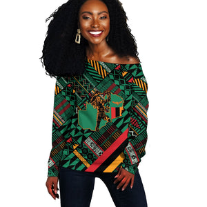 Zambia Victoria Falls Off Shoulder Sweater Indigenous Wild Animal Skins Tribal Patchwork
