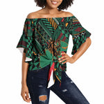 Zambia Victoria Falls Off Shoulder Wrap Waist Top Indigenous Wild Animal Skins Tribal Patchwork