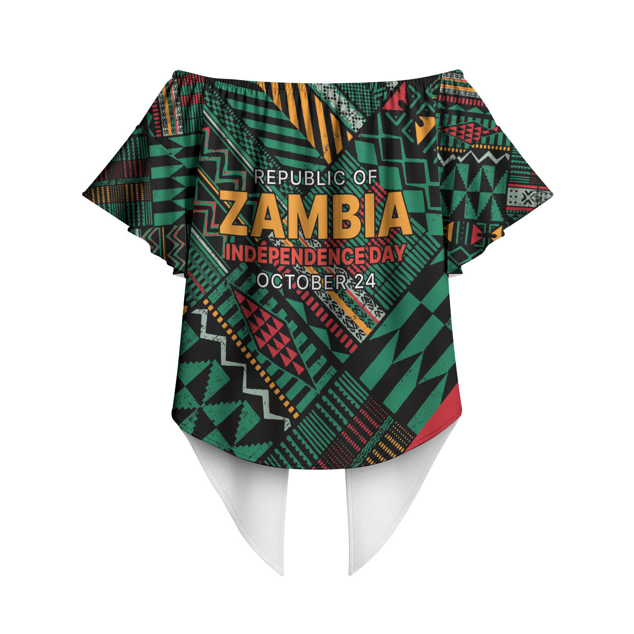 Zambia Victoria Falls Off Shoulder Wrap Waist Top Indigenous Wild Animal Skins Tribal Patchwork