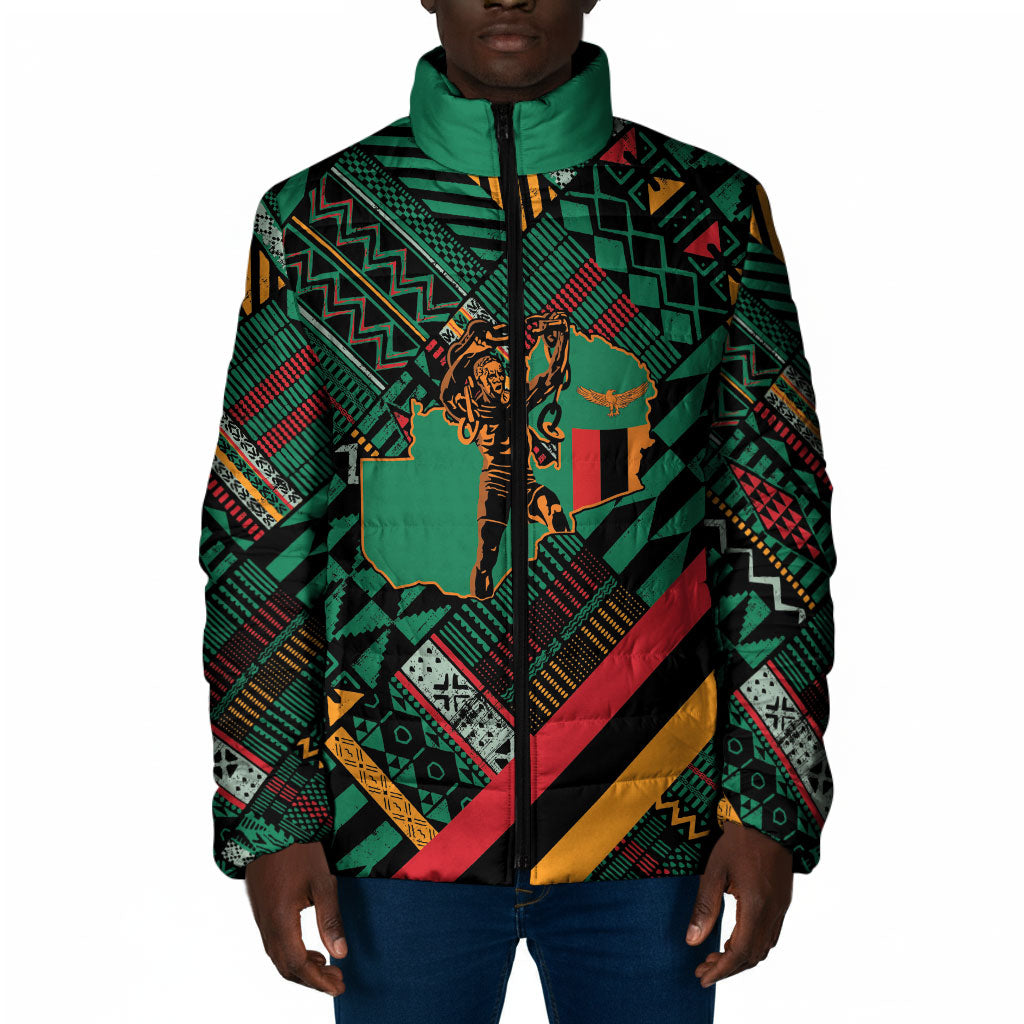 Zambia Victoria Falls Padded Jacket Indigenous Wild Animal Skins Tribal Patchwork