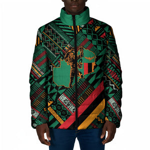 Zambia Victoria Falls Padded Jacket Indigenous Wild Animal Skins Tribal Patchwork