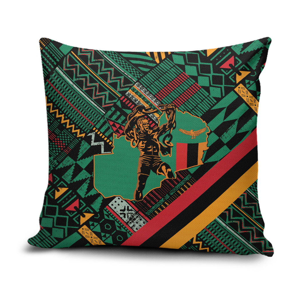 Zambia Victoria Falls Pillow Cover Indigenous Wild Animal Skins Tribal Patchwork