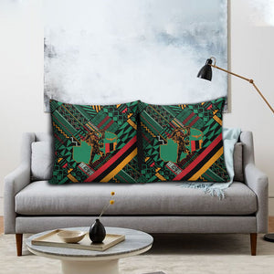Zambia Victoria Falls Pillow Cover Indigenous Wild Animal Skins Tribal Patchwork