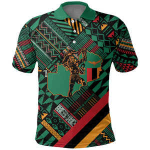 Zambia Victoria Falls Polo Shirt Indigenous Wild Animal Skins Tribal Patchwork