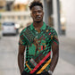 Zambia Victoria Falls Polo Shirt Indigenous Wild Animal Skins Tribal Patchwork