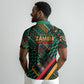 Zambia Victoria Falls Polo Shirt Indigenous Wild Animal Skins Tribal Patchwork