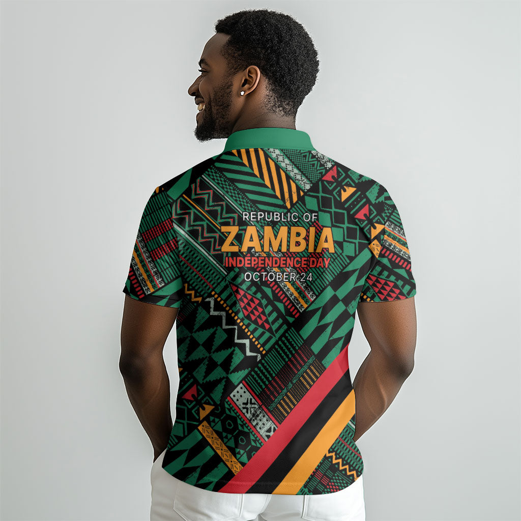 Zambia Victoria Falls Polo Shirt Indigenous Wild Animal Skins Tribal Patchwork