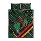 Zambia Victoria Falls Quilt Bed Set Indigenous Wild Animal Skins Tribal Patchwork