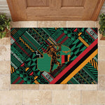 Zambia Victoria Falls Rubber Doormat Indigenous Wild Animal Skins Tribal Patchwork