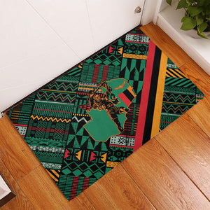 Zambia Victoria Falls Rubber Doormat Indigenous Wild Animal Skins Tribal Patchwork