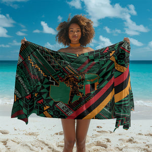 Zambia Victoria Falls Sarong Indigenous Wild Animal Skins Tribal Patchwork