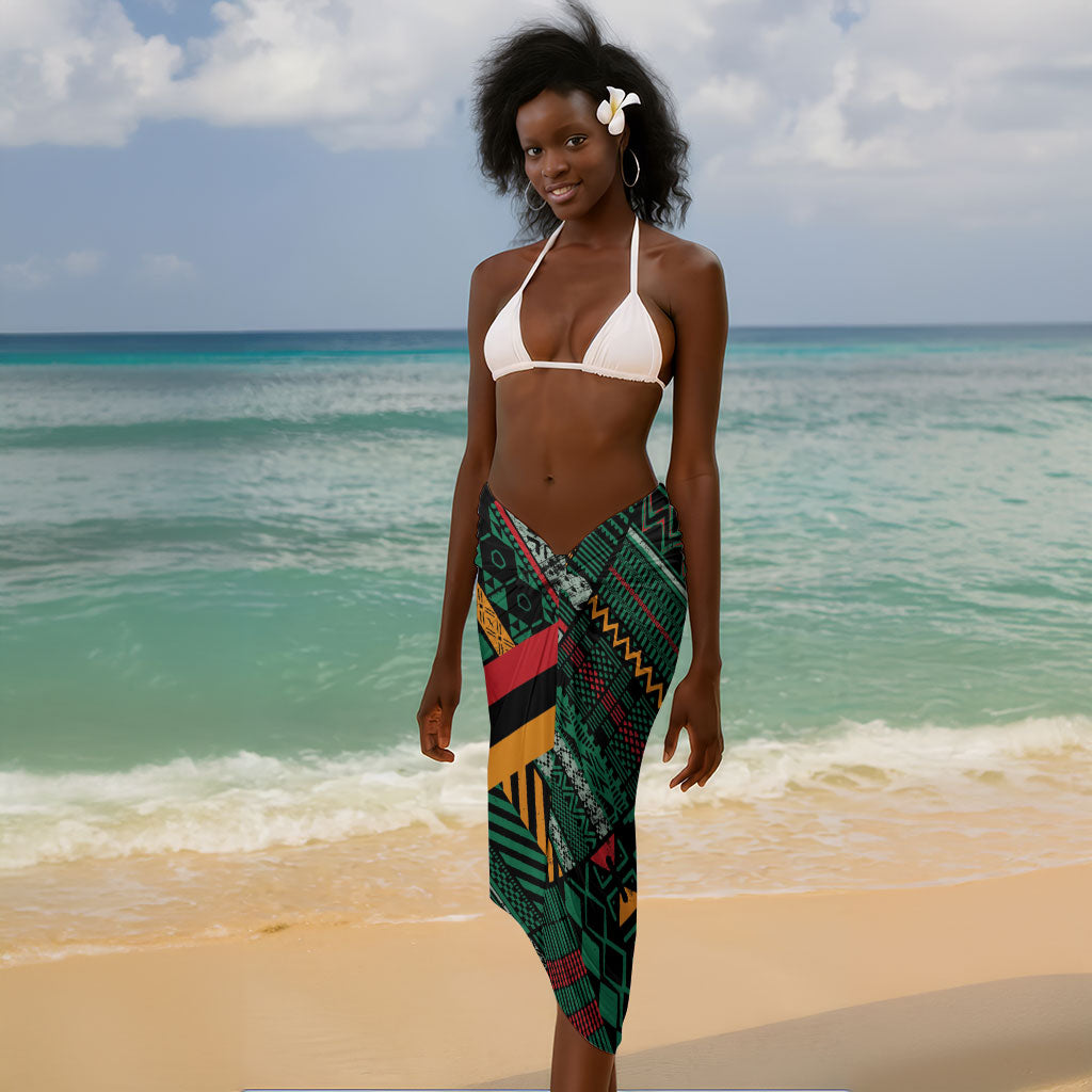 Zambia Victoria Falls Sarong Indigenous Wild Animal Skins Tribal Patchwork