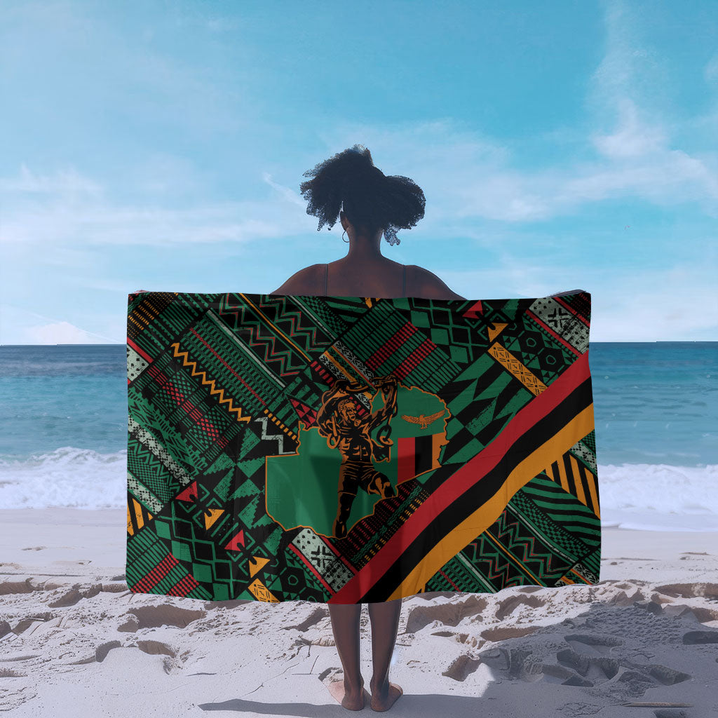 Zambia Victoria Falls Sarong Indigenous Wild Animal Skins Tribal Patchwork