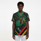 Zambia Victoria Falls Scrub Top Indigenous Wild Animal Skins Tribal Patchwork