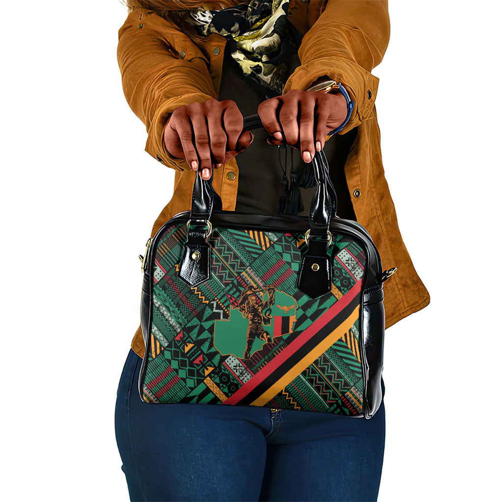 Zambia Victoria Falls Shoulder Handbag Indigenous Wild Animal Skins Tribal Patchwork