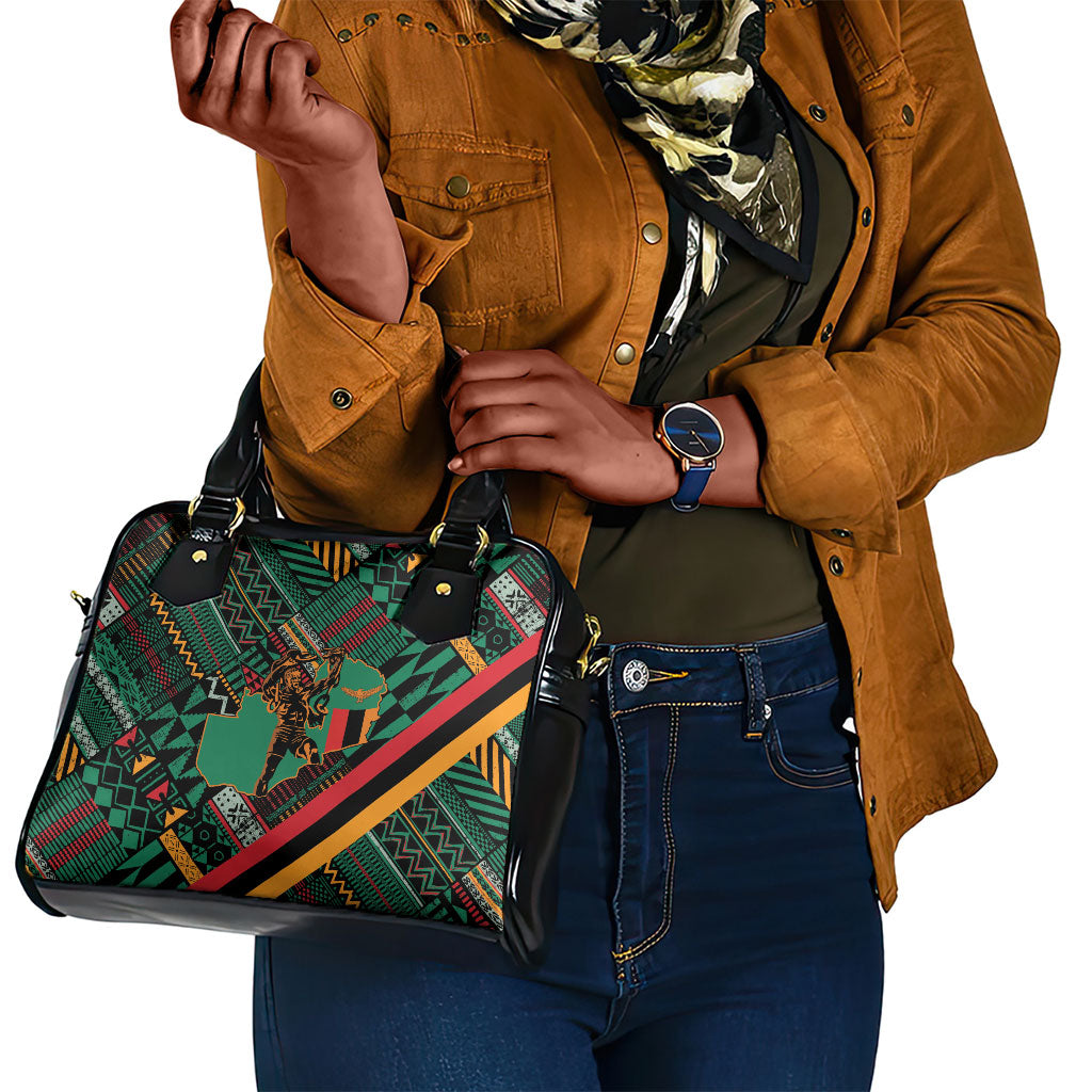 Zambia Victoria Falls Shoulder Handbag Indigenous Wild Animal Skins Tribal Patchwork