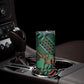Zambia Victoria Falls Skinny Tumbler Indigenous Wild Animal Skins Tribal Patchwork