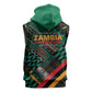 Zambia Victoria Falls Sleeveless Zip Hoodie Indigenous Wild Animal Skins Tribal Patchwork