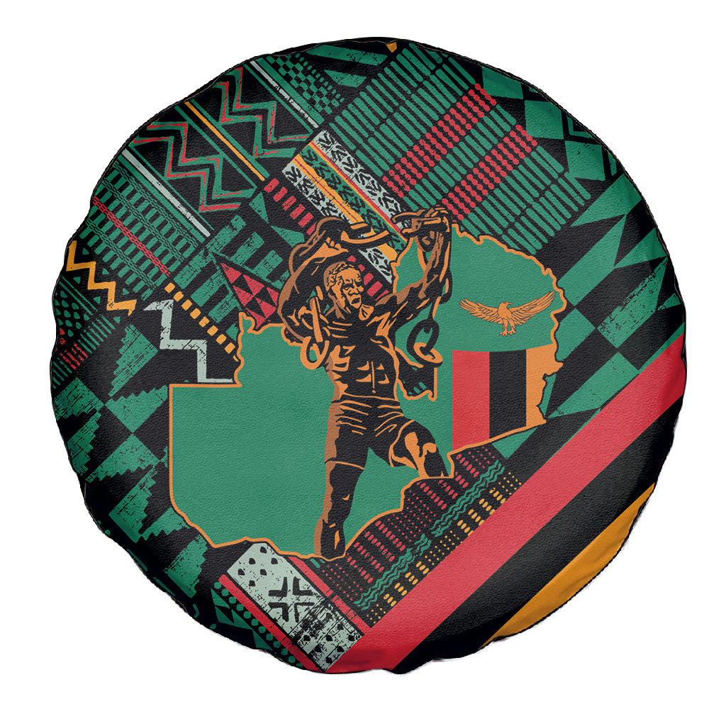 Zambia Victoria Falls Spare Tire Cover Indigenous Wild Animal Skins Tribal Patchwork