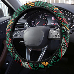 Zambia Victoria Falls Steering Wheel Cover Indigenous Wild Animal Skins Tribal Patchwork