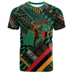 Zambia Victoria Falls T shirt Indigenous Wild Animal Skins Tribal Patchwork