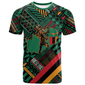 Zambia Victoria Falls T shirt Indigenous Wild Animal Skins Tribal Patchwork