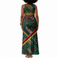 Zambia Victoria Falls Tank Maxi Dress Indigenous Wild Animal Skins Tribal Patchwork