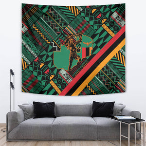 Zambia Victoria Falls Tapestry Indigenous Wild Animal Skins Tribal Patchwork