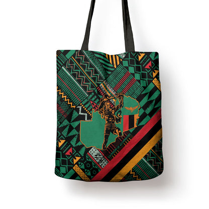 Zambia Victoria Falls Tote Bag Indigenous Wild Animal Skins Tribal Patchwork
