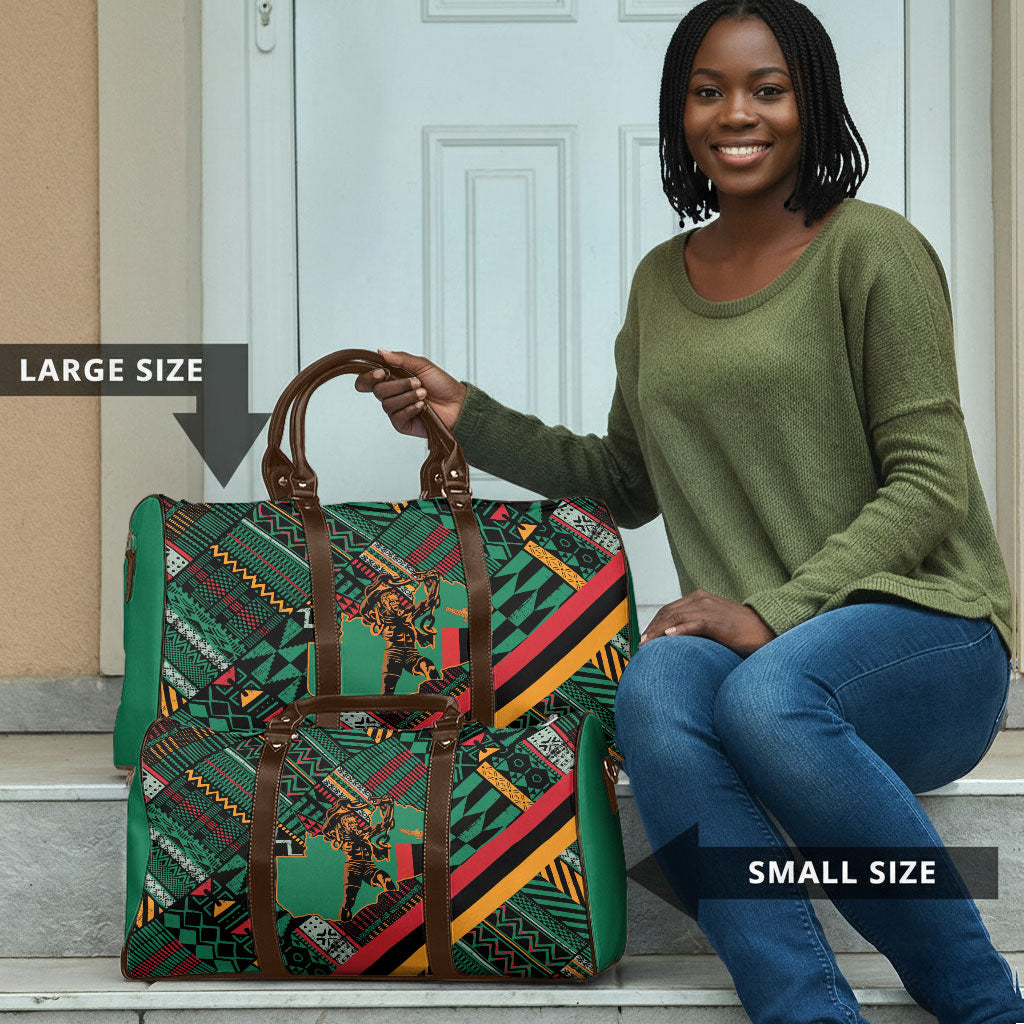 Zambia Victoria Falls Travel Bag Indigenous Wild Animal Skins Tribal Patchwork