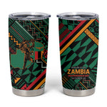 Zambia Victoria Falls Tumbler Cup Indigenous Wild Animal Skins Tribal Patchwork