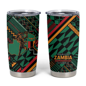 Zambia Victoria Falls Tumbler Cup Indigenous Wild Animal Skins Tribal Patchwork